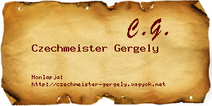 Czechmeister Gergely névjegykártya