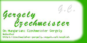 gergely czechmeister business card